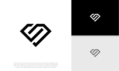 Initials S logo design. Initial Letter Logo.	