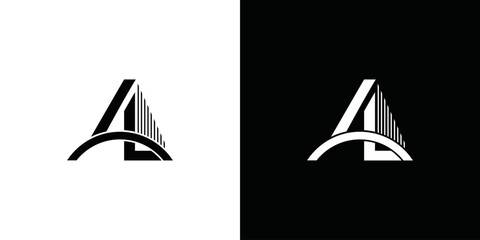 simple high bridge logo vector