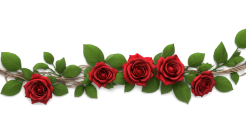 Elegant Red Rose Garland – Perfect for Romantic Decor and Festive Arrangements