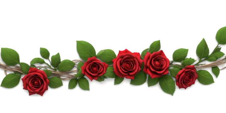 Elegant Red Rose Garland – Perfect for Romantic Decor and Festive Arrangements