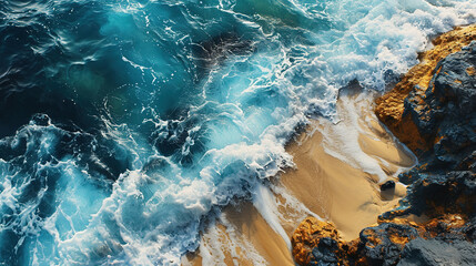 the waves of the sea beautiful oil painting on canvas seascape