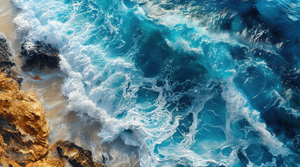 the waves of the sea beautiful oil painting on canvas seascape