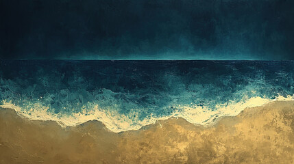 the waves of the sea beautiful oil painting on canvas seascape