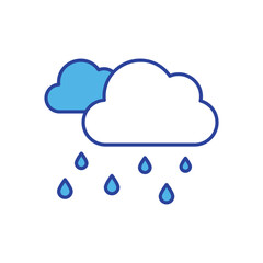 Rain icon isolated on a white background. Vector illustration.
