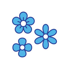 Flowers icon isolated on a white background. Vector illustration.