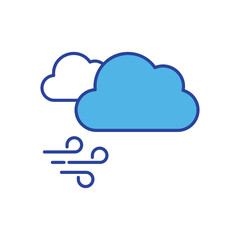Wind  icon isolated on a white background. Vector illustration.