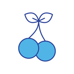 Cherry  icon isolated on a white background. Vector illustration.