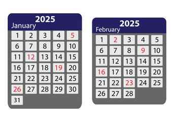 calendar for 2025