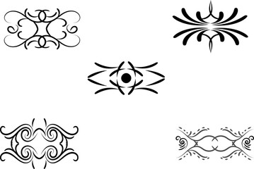 Ornament divider collection in black colour