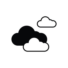 Cloud icon isolated on a white background. Vector illustration.