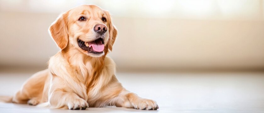 Happy Golden Retriever Dog  Studio Shot  Pet Portrait  Canine  Puppy  Animal  Friend  Dogg