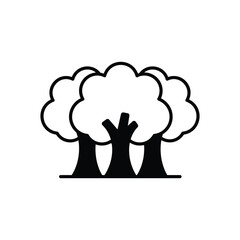 Tree icon isolated on a white background. Vector illustration.