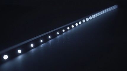 Illuminated Linear Light Source Showing Multiple LEDs