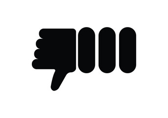 Thumbs up and thumbs down. Flat style - stock vector.