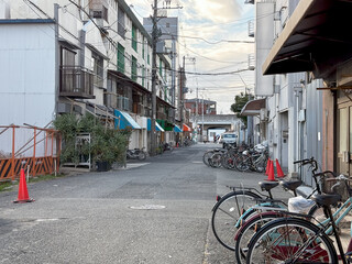 Obraz premium 大阪西成区の街並み