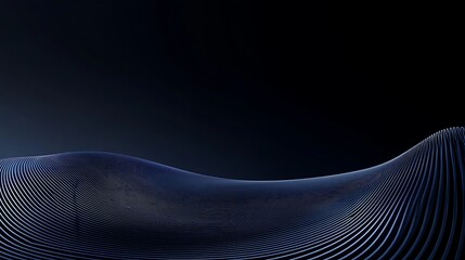 Abstract Dark Blue Linear Wave Pattern Design