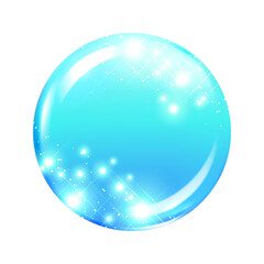 Sparkling blue water droplets | Clear and refreshing design
