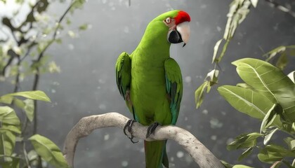 Obraz premium green winged macaw