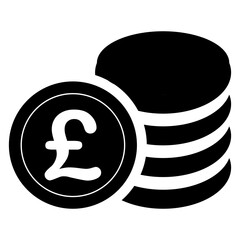 British Pound Currency Stack Icon