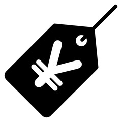 Yuan, Yen Price Tag Discount Icon