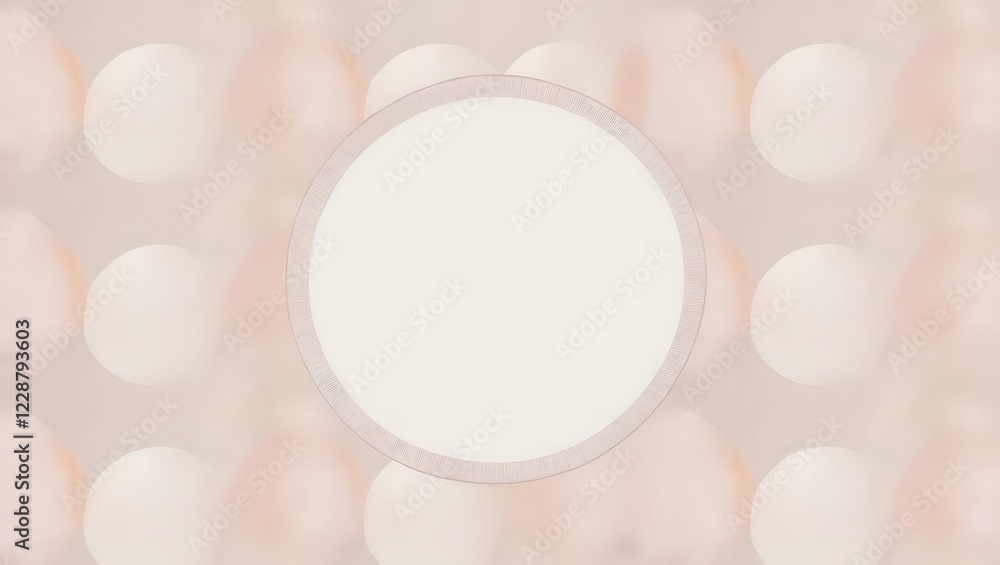 Poster peach and cream sphere background frame elegant soft abstract