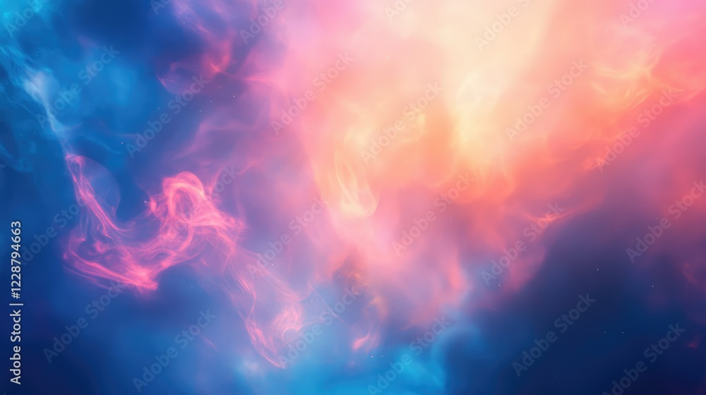 Poster dreamy abstract background with vibrant colors and ethereal swirls ideal for use in various creative