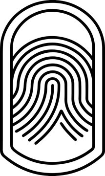 recommend clip art: fingerprint scanner outline vector illustration