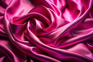 Obraz premium Abstract Pink Silk Satin Fabric Drape, Smooth Folds, Elegant Background Texture