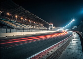 Abstract Racetrack: Blurred Motion, Dynamic Lines, Speed and Competition