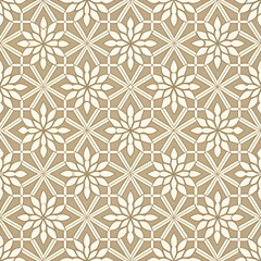 Fototapeta premium Geometric Floral Pattern. Seamless Vector Background