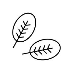 Leaf  icon isolated on a white background. Vector illustration.