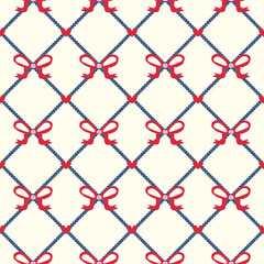 Fototapeta premium Heart of Argyle with red ribbon red heart