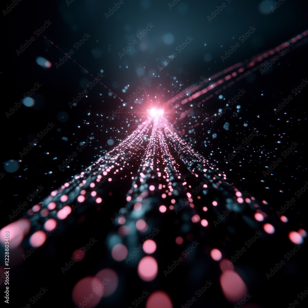 Poster abstract glowing network digital connectivity data stream technology background