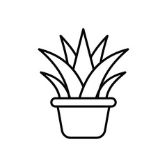 Plant icon isolated on a white background. Vector illustration.