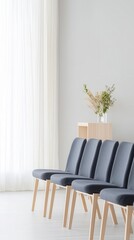 Stylish waiting area with modern chairs and minimal decor.