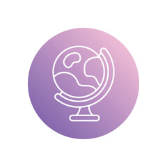 Globe icon isolated on a white background. Vector illustration.
