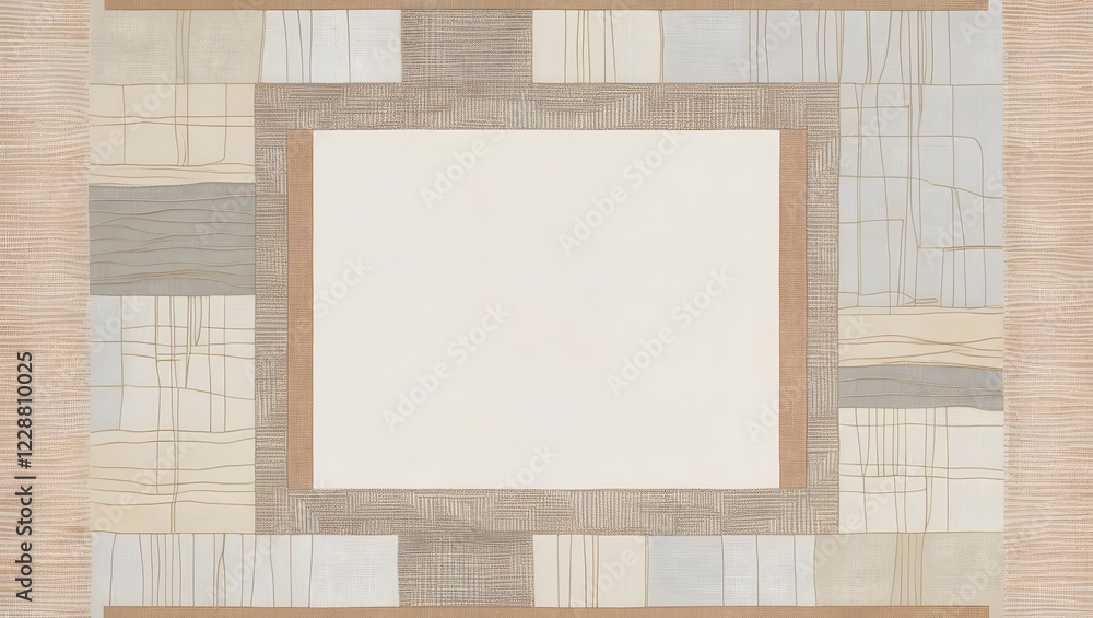 Poster textured geometric background with abstract line pattern cream and beige