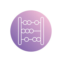 Abacus  icon isolated on a white background. Vector illustration.