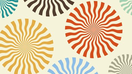 Retro twisted circle Aesthetic background with perfect for visuals as wallpaper or background design