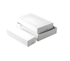 Picture an isometric layout featuring two long, plain white boxes on a white surface. This is a 3D graphic