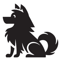 Vector illustration of a dog silhouette