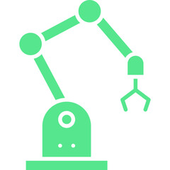 Industrial Robot III icon single vector illustration