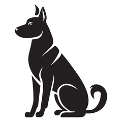 Vector illustration of a dog silhouette