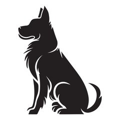 Vector illustration of a dog silhouette