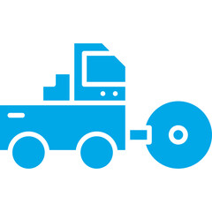 Bulldozer icon single vector illustration
