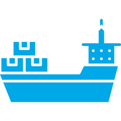 Cargo Ship II icon single vector illustration