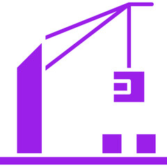 Harbor Crane icon single vector illustration