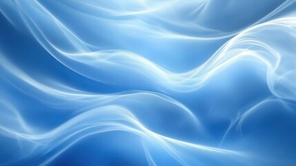 Obraz premium Abstract blue wavy smoke background.