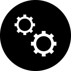 Cogwheel icon single vector illustration