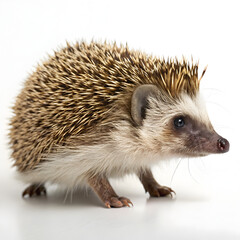 Obraz premium Hedgehog on white background